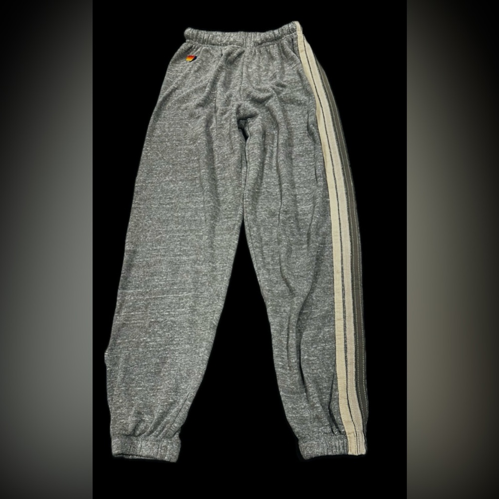 Aviator nation gray striped sweatpants